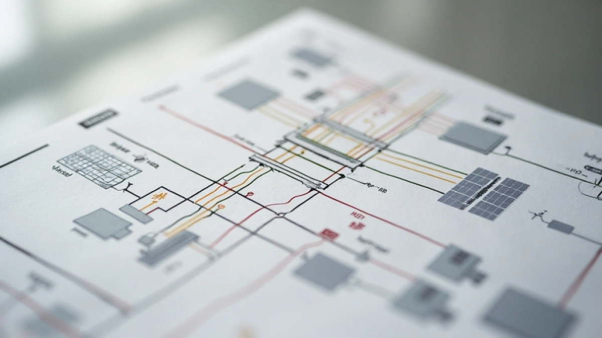 Schemat podłączenia paneli fotowoltaicznych