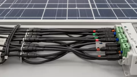 Schemat podłączenia paneli fotowoltaicznych 2 stringi