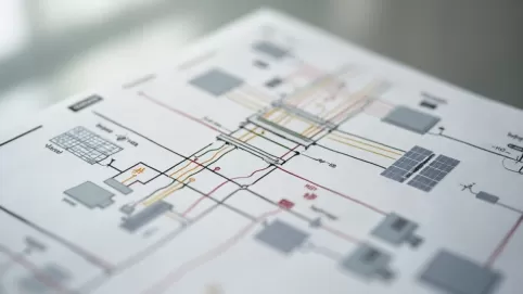 Schemat podłączenia paneli fotowoltaicznych